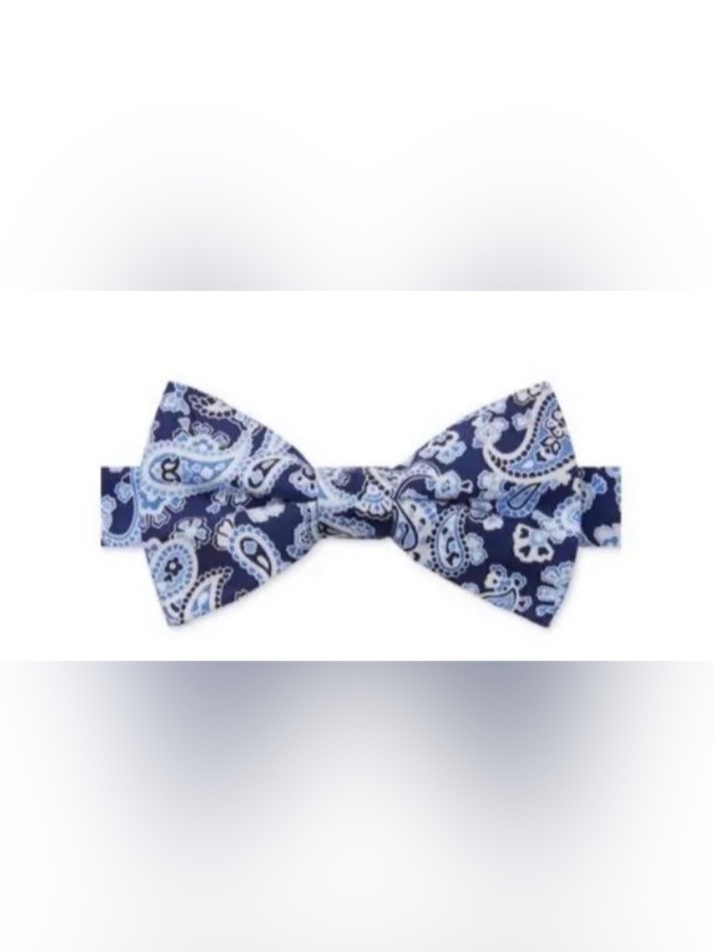Tommy Hilfiger Men's Howard Paisley Bow Tie Navy